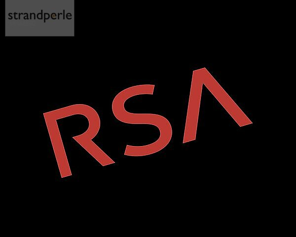 RSA Security  gedrehtes Logo  Schwarzer Hintergrund