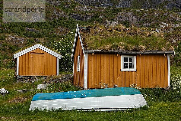 Fischerhütte  Nesland  Lofoten  Nordland  Norwegen  Europa