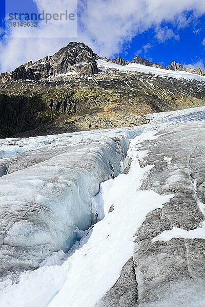 Rhone-Gletscher  am Furkapaß  Schweizer Alpen  Wallis  Schweiz  Europa