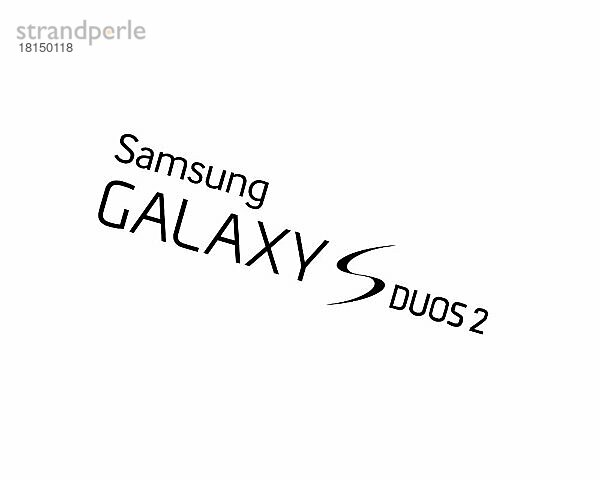 Samsung Galaxy S Duos 2  gedrehtes Logo  Weißer Hintergrund B