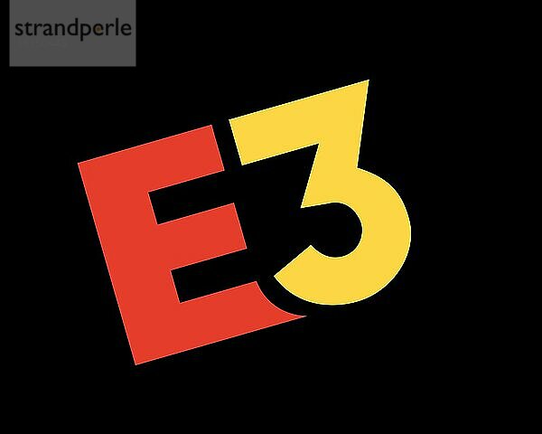 Electronic Entertainment Expo  gedrehtes Logo  Schwarzer Hintergrund