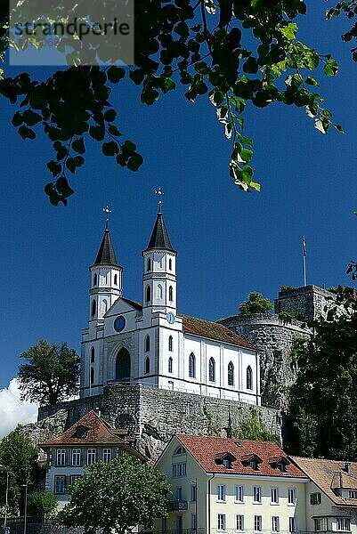 Kirche und Festung Aarburg  AarburgKanton Aargau  Schweiz  Europa