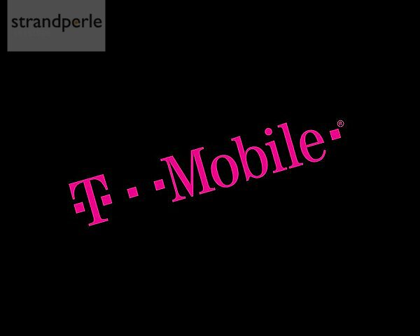 T Mobile US  gedrehtes Logo  Schwarzer Hintergrund