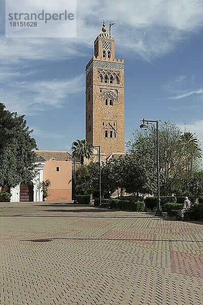 Marrakesh Koutubia Moschee  Marokko  Afrika