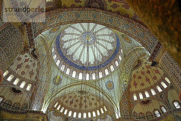 Kuppel  Sultan-Ahmed-Moschee  Deckenkuppel  Blaue Moschee  Istanbul  Türkei  Asien