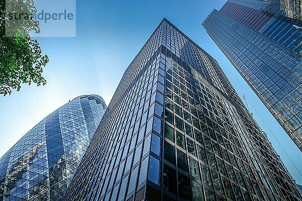 Hochhäuser  St Mary Axe  Undershaft  Financial District  London  England  Großbritannien  Europa
