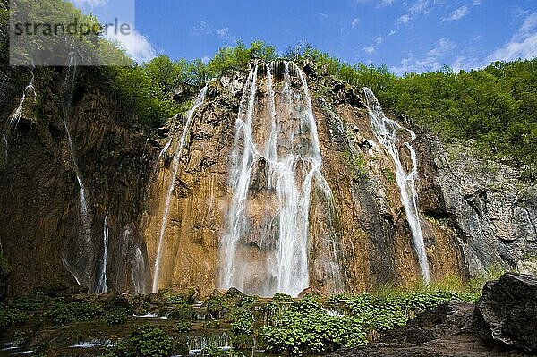Wasserfälle  Nationalpark Plitvicer Seen  Kroatien  Europa