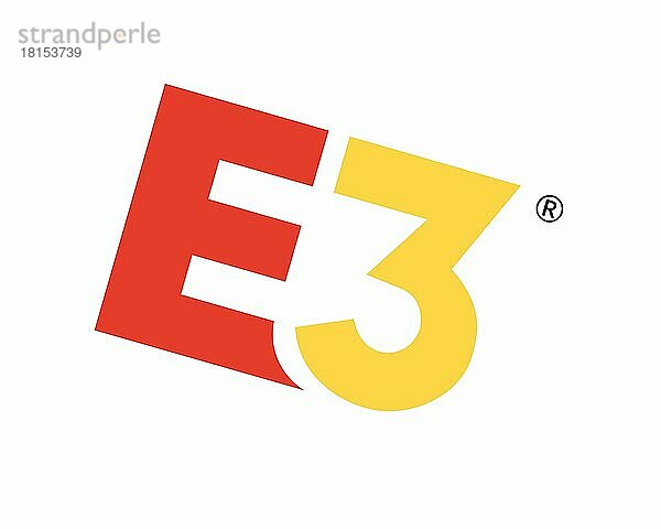 Electronic Entertainment Expo  gedrehtes Logo  Weißer Hintergrund B