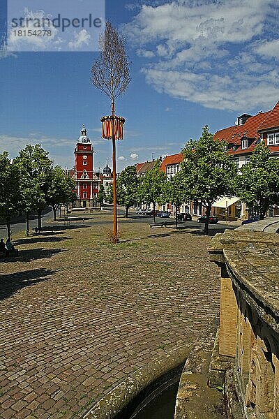 Hauptmarkt und historisches Rathaus  entstanden 1567-1574  Residenzstadt Gotha  Thüringen  Deutschland  Europa