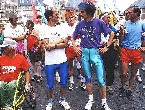 Friedensfahrt der Radsportler und Amateure im Juli 1989 von Paris nach Moskau