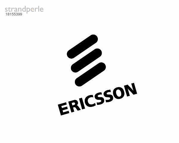 Ericsson Mobile Communications  gedrehtes Logo  Weißer Hintergrund