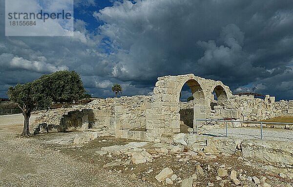 Bischofskirche Basilika  Ausgrabungsstätte  Kourion  Zypern  Europa