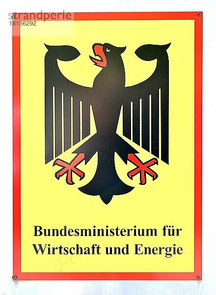 Schild  Bundesministerium für Wirtschaft und Energie  Invalidenstraße  Mitte  Berlin  Deutschland  Europa