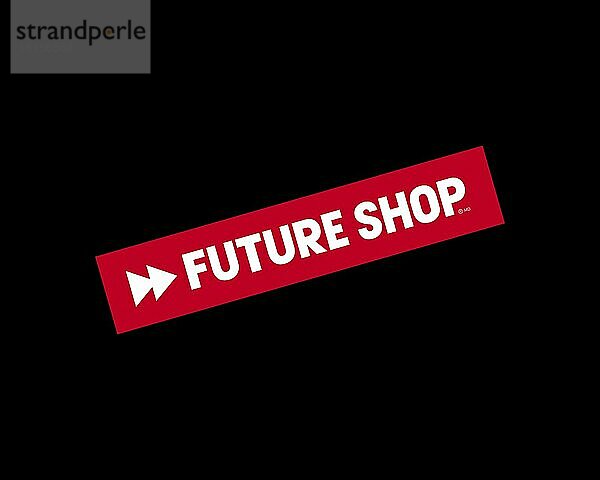 Future Shop  gedrehtes Logo  Schwarzer Hintergrund