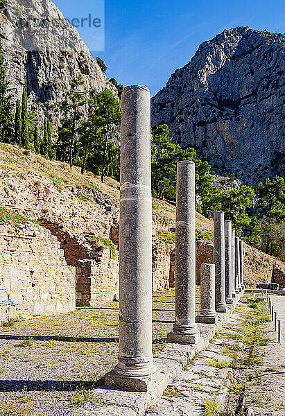 Die römische Agora  UNESCO-Weltkulturerbe  Delphi  Phokis  Griechenland  Europa