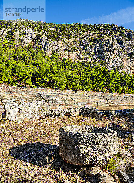 Antikes Stadion  Delphi  UNESCO-Weltkulturerbe  Phokis  Griechenland  Europa