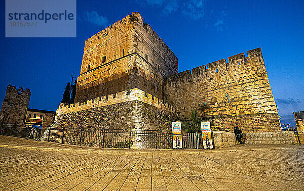 Ein Blick von der Seite des Jaffa-Tors  Jerusalem  Israel  Naher Osten