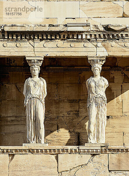 Die Veranda der Jungfrauen  Erechtheion  Akropolis  UNESCO-Weltkulturerbe  Athen  Attika  Griechenland  Europa