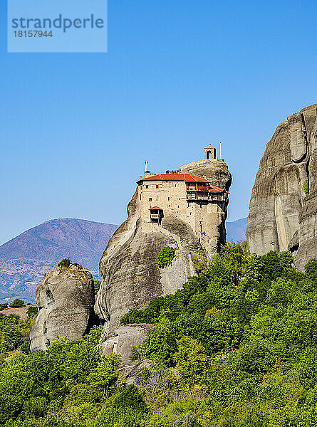 Kloster des Heiligen Nikolaus Anapafsas (Anapausas)  Meteora  UNESCO-Weltkulturerbe  Thessalien  Griechenland  Europa