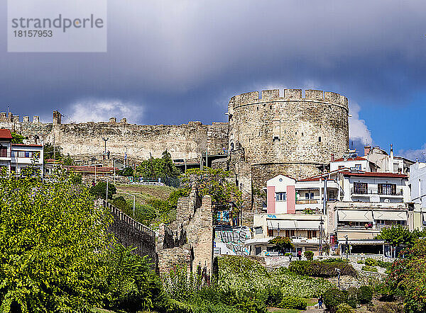 Trigonion-Turm und Stadtmauern  UNESCO-Weltkulturerbe  Thessaloniki  Zentralmakedonien  Griechenland  Europa