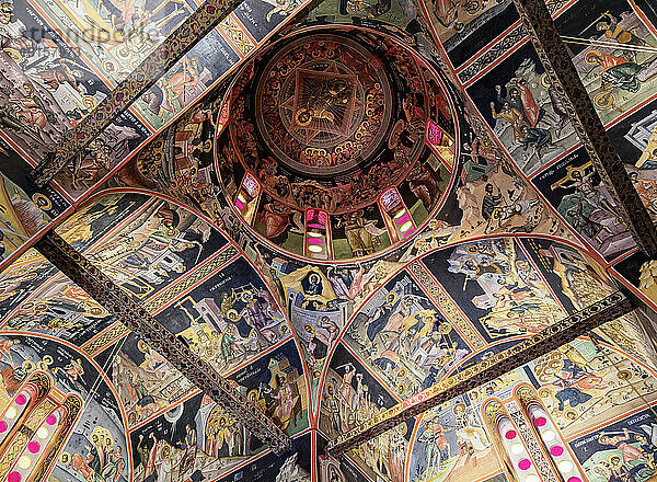 Kloster von Varlaam  Innenraum  Meteora  UNESCO-Weltkulturerbe  Thessalien  Griechenland  Europa