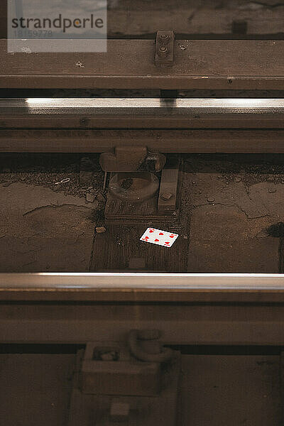 Karte 6 von Herzen rot Liebe romantisch auf U-Bahn