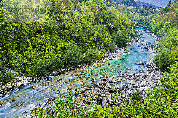 Slowenien  Soca-Fluss  der im Triglav-Nationalpark fließt