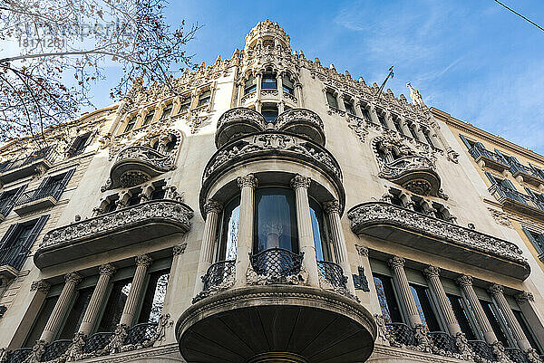 Casa Lleo Morera des katalanischen Modernisme-Architekten Lluis Domenech i Montaner in Barcelona  Spanien; Barcelona  Spanien