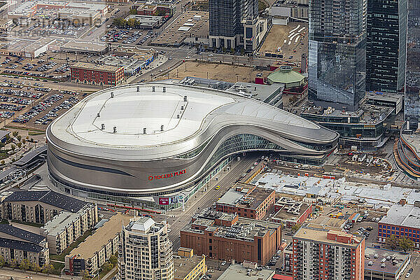 Luftaufnahme der Mehrzweckarena in Edmonton; Edmonton  Alberta  Kanada