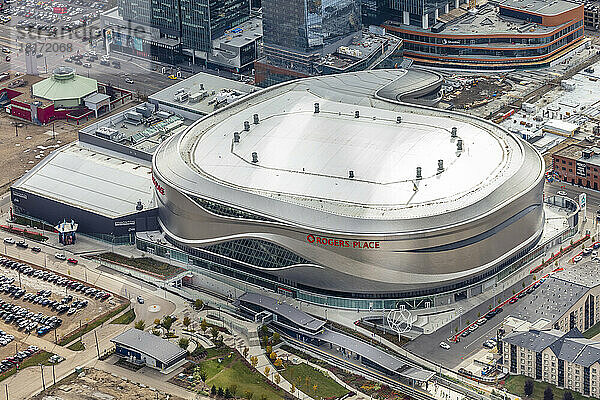 Luftaufnahme der Mehrzweckarena in Edmonton; Edmonton  Alberta  Kanada