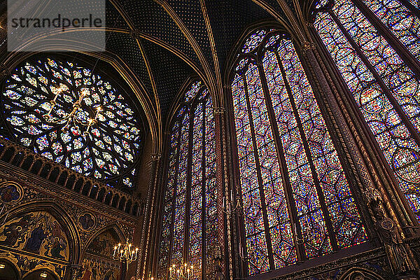 Die obere Kapelle von Sainte Chapelle  Ile de la Cite  Paris  Frankreich