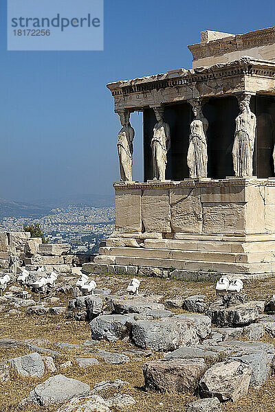 Veranda der Karyatiden  Erechtheion  Akropolis  Athen  Griechenland