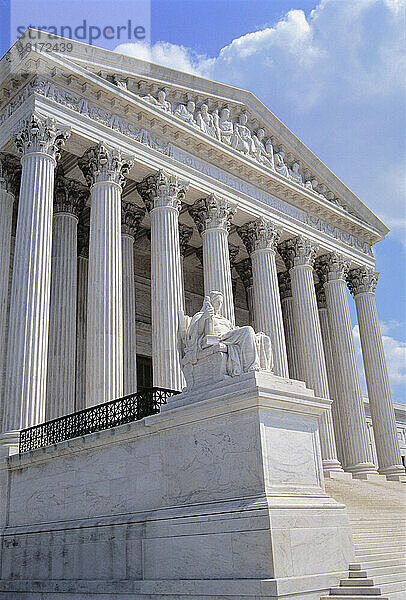 Gebäude des Obersten Gerichtshofs Washington  DC  USA