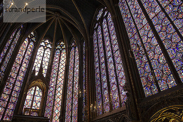 Upper Chapel of Sainte Chapelle  Ile de la Cite  Paris  France