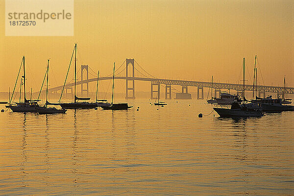 Claiborne Pell Newport Bridge  Newport  Rhode Island  USA