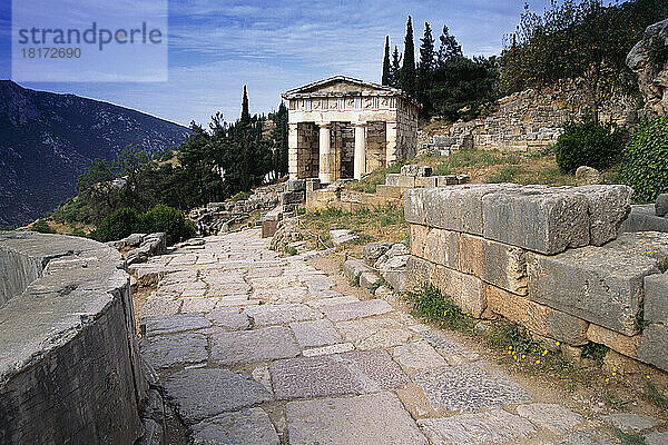 Schatzkammer der Athener  Delphi  Griechenland