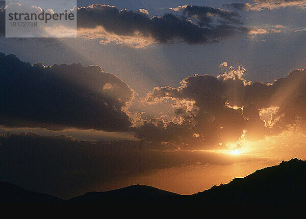 Sonnenuntergang  Kamieskroon  Namaqualand  Südafrika