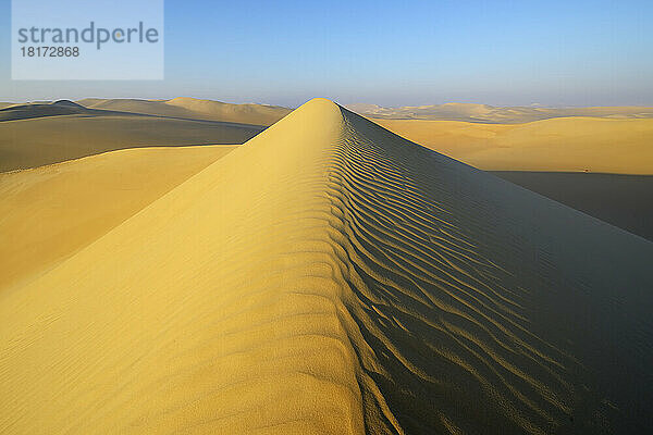 Malerische Aussicht auf Sanddünen  Matruh  Großes Sandmeer  Libysche Wüste  Sahara  Ägypten  Nordafrika  Afrika