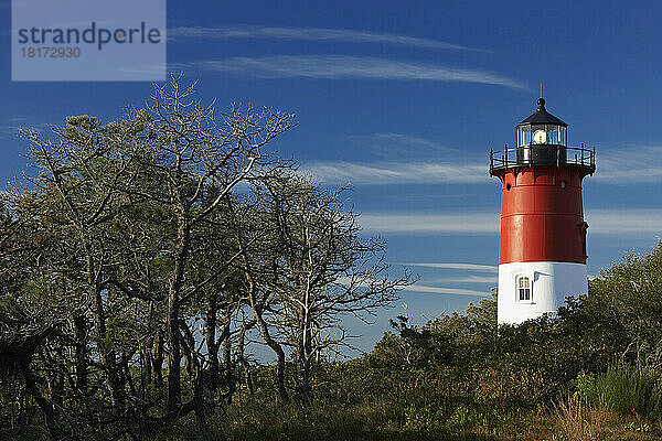 Leuchtturm von Nauset Beach  Cape Cod National Seashore  Massachusetts  USA