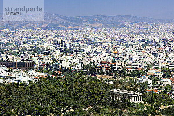 Tempel des Hephaistos  antike Agora von Athen  Athen  Attika  Griechenland