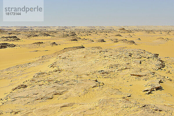 Malerischer Blick auf die Wüstenlandschaft  Matruh  Libysche Wüste  Sahara  Ägypten  Nordafrika  Afrika