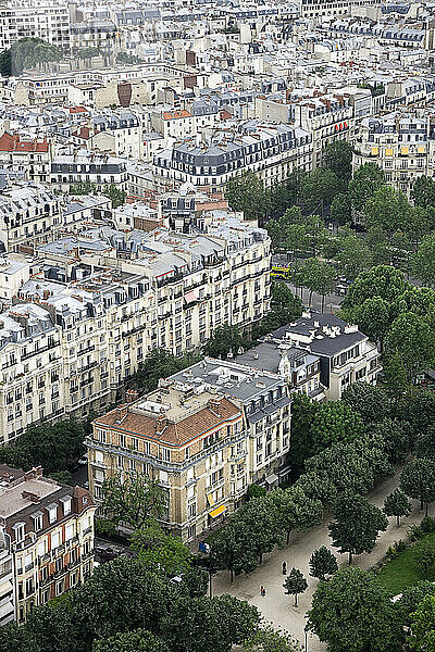 Aerial View of Paris  France