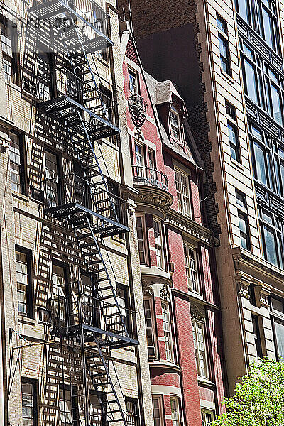 Mehrfamilienhäuser in Manhattan  New York City  New York  USA