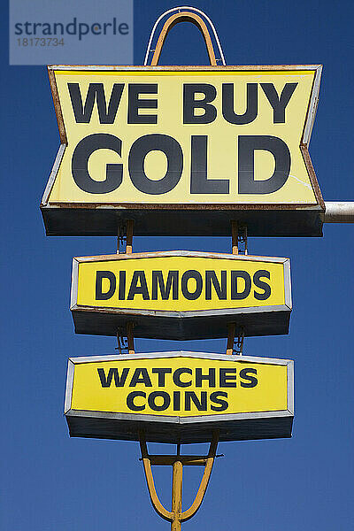 Wir kaufen Gold Sign  Las Vegas  Nevada  USA
