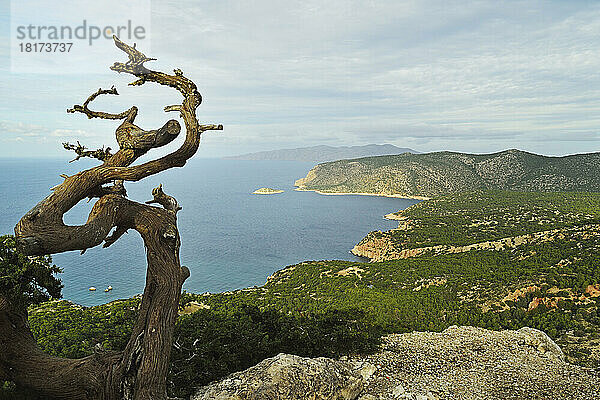 Küste bei Monolithos und Ägäis  Rhodos  Dodekanes  Ägäis  Griechenland  Europa