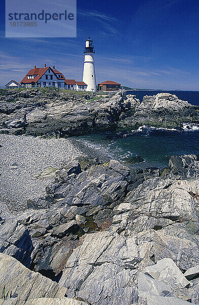 Leuchtturm von Portland Head  Cape Elizabeth  Maine  USA