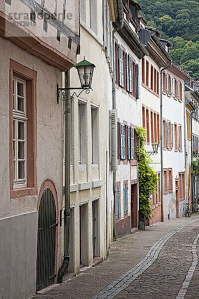 Historische Gebäude in der Fußgängerzone der Altstadt  Heidelberg  Deutschland
