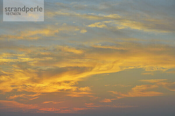 Wolken bei Sonnenaufgang  Gouvernement Matruh  Libysche Wüste  Sahara  Ägypten  Afrika
