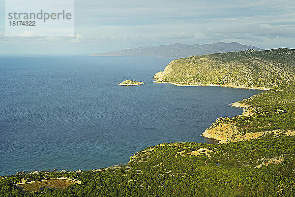 Küste bei Monolithos und Ägäis  Rhodos  Dodekanes  Ägäis  Griechenland  Europa