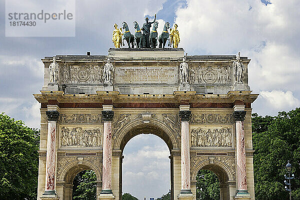 Arc de Triomphe du Carrousel  Paris  Ile-de-France  Frankreich